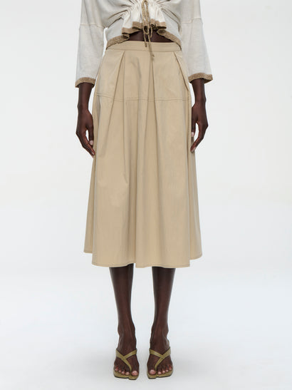 Gonna Rini in popeline | Beige