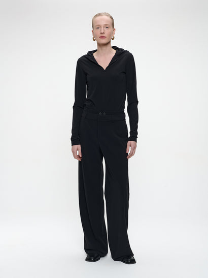 Melissa top brush tech jersey | Black