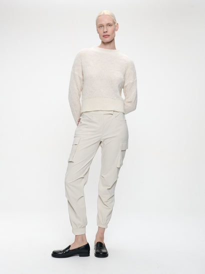 Pullover shiny alpaca H24423 | Ecru