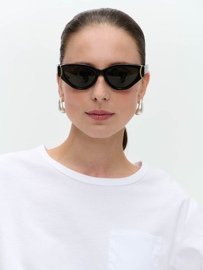 Molly mix cotton top | White