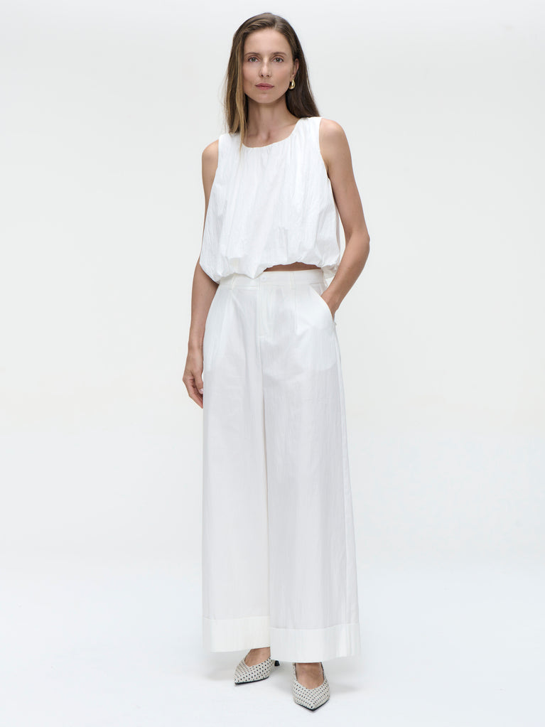 Nori cotton top | Off White