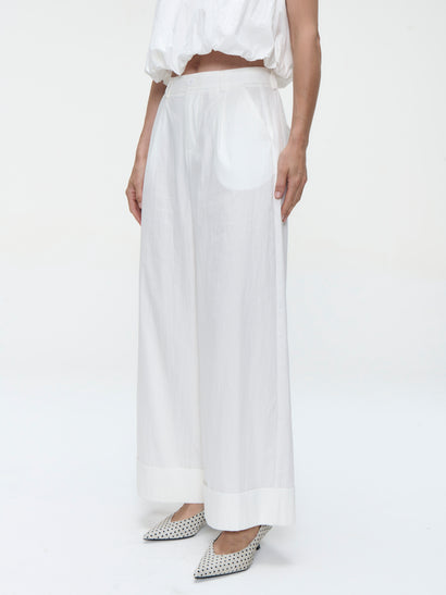 Mura cotton pants | White