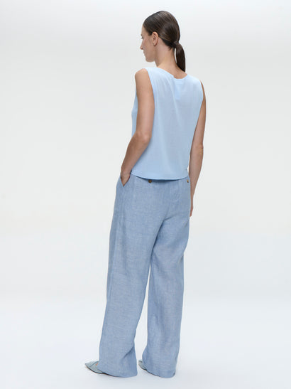 Viscose zomertop 501 | Celeste