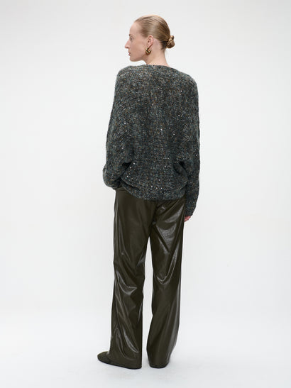 Shiny oversized pullover H20034 | Melange