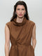 Kleid Popeline Baumwolle blend | Brown