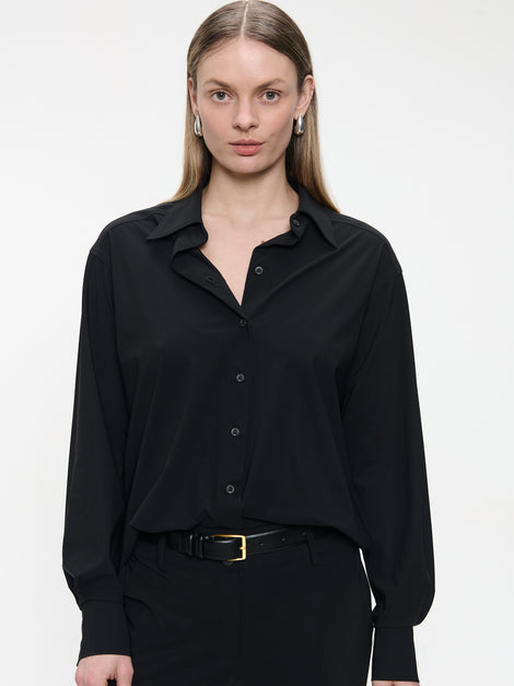 Ivona Bluse technical jersey | Black