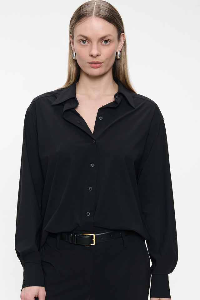 Ivona blouse technical jersey Ivona blouse technical jersey | Black