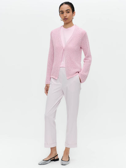 Cotton viscose blend cardigan 9052 | Rose