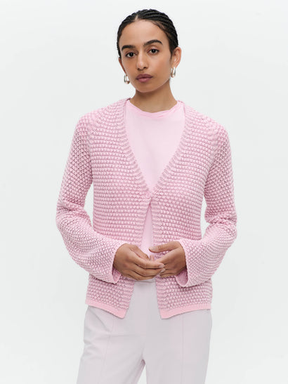 Cotton viscose blend cardigan 9052 | Rose