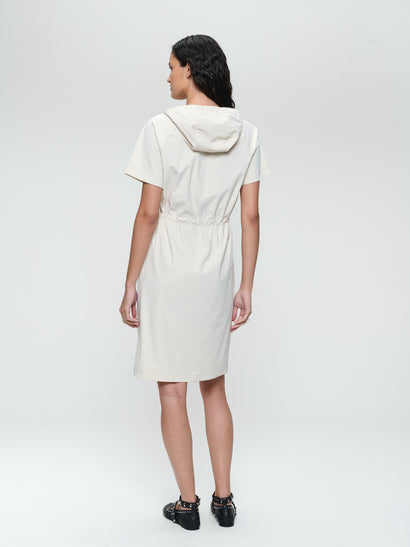 Evi dress stretch technical jersey | Light Sand