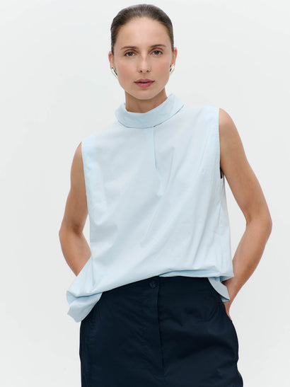 Dolche Vitas Popeline-Top | Hellblau