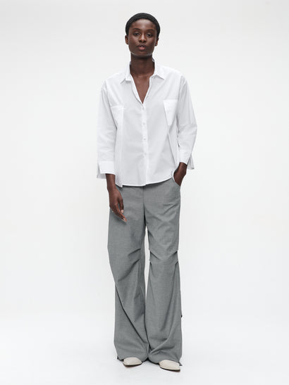Limone Studio Popeline-Bluse | Weiß