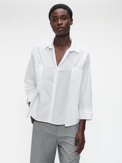 Limone Studio Popeline-Bluse | Weiß