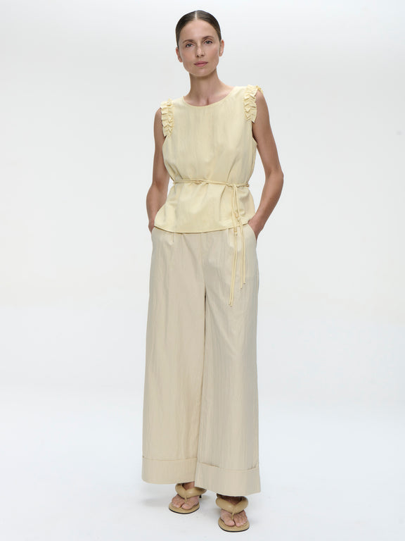 Mura cotton pants | Light Beige