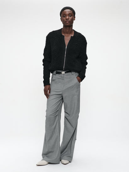 Bouclé-Jacke 25527 | Schwarz