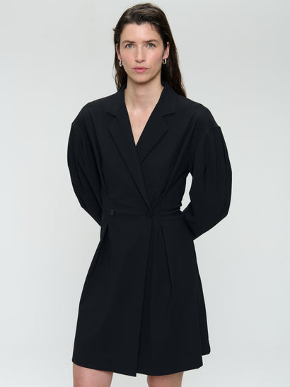 Kansas stretch tech jersey jurk | Zwart