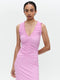 Romana Kleid technical jersey long | Pink