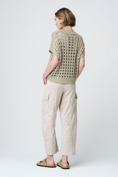 Gullfarget vest i viskose E26071 | Gull