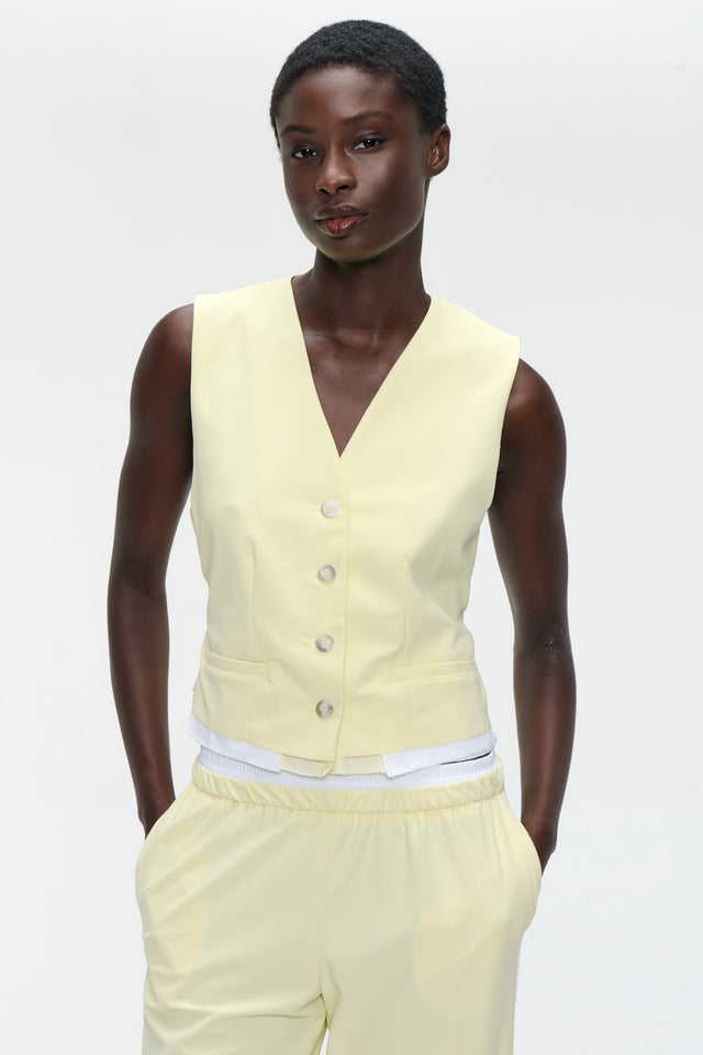 Kay structure tech jersey vest Kay structure tech jersey vest | Yellow