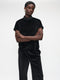 Rayan velvet top | Black shiny