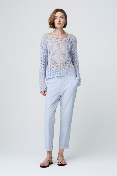 Pull d'été E25102 | Bleu clair