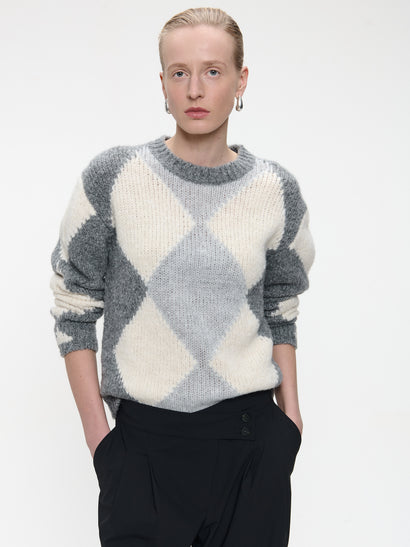 Pullover rhomboids 1082 | Grey