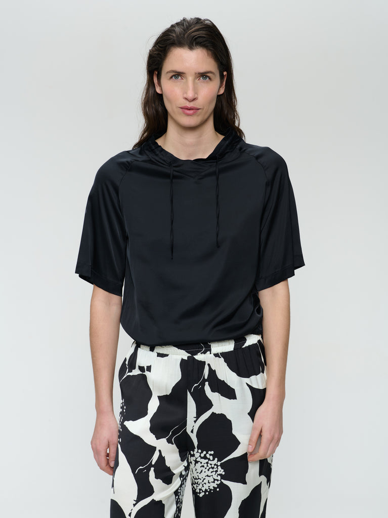 Gia stretch Viskose top | Black