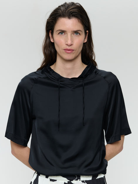 Gia stretch Viskose top | Black