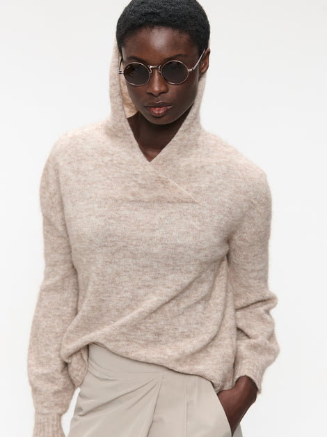 Hoodie pullover H22167 | Beige