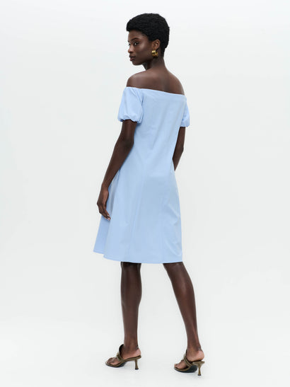 Goldie dress technical jersey | Mid Blue