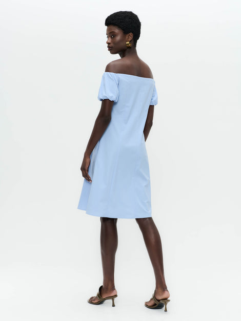 Goldie dress technical jersey | Mid Blue