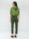 Lenny structure technical jersey pants | Oliva green