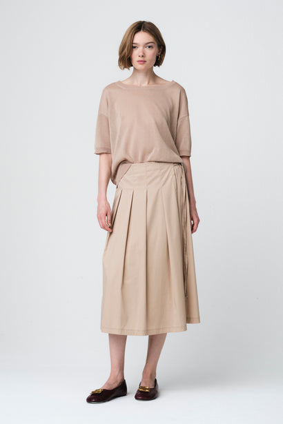 Fijne viscose top 26011 | Goudbeige