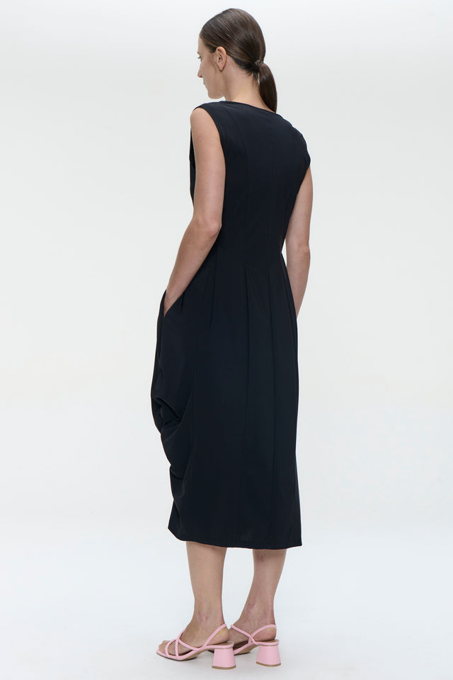 Ria WS stretch technical jersey dress Ria WS stretch technical jersey dress | Black
