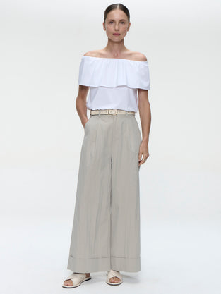 Diane top technical jersey | White