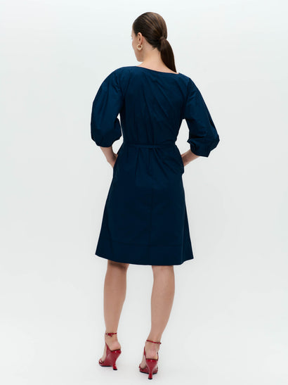 Baumwollkleid Crisalide | Dunkelblau