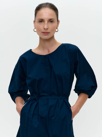 Baumwollkleid Crisalide | Dunkelblau