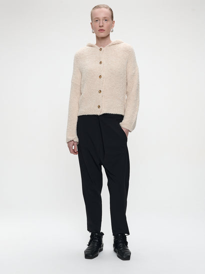 Hoody boucle cardigan 1086 | Off White