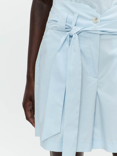Yana cotton mix shorts | Light Blue