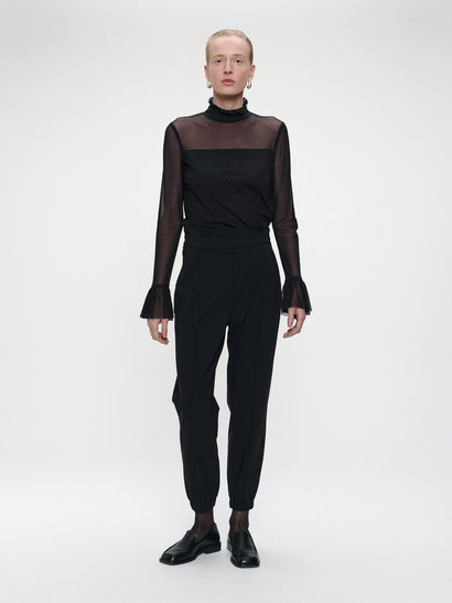Lori stretch technical jersey pants | Black