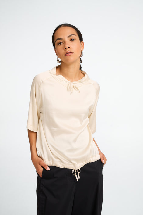 Gia stretch Viskose top | Ecru