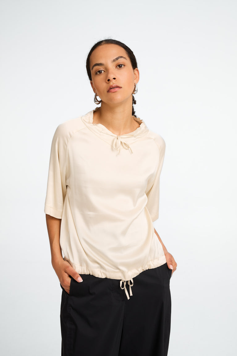 Gia stretch Viskose top | Ecru