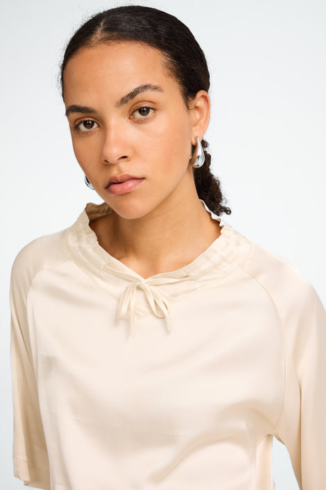 Gia stretch Viskose top | Ecru