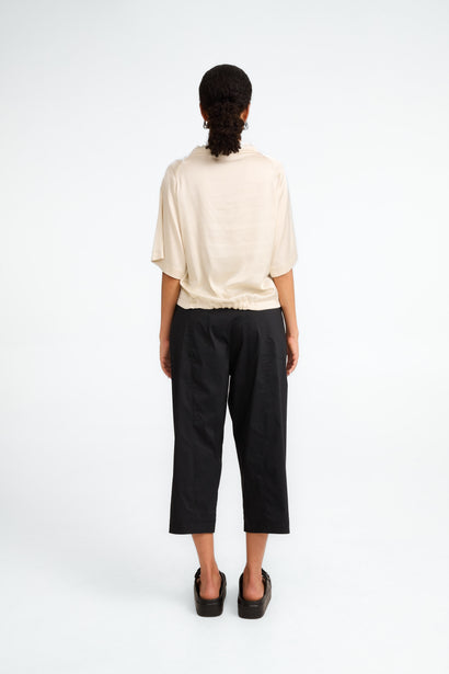 Gia stretch viscose top | Ecru