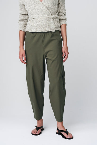 Pantalon Faggio en bengaline | Vert armée