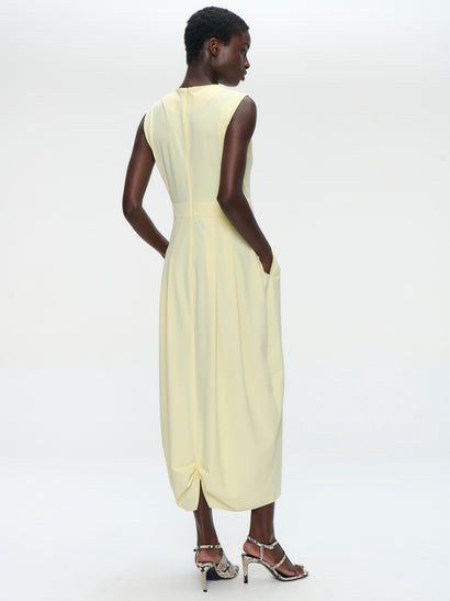 Jackie dress technical jersey | Yellow