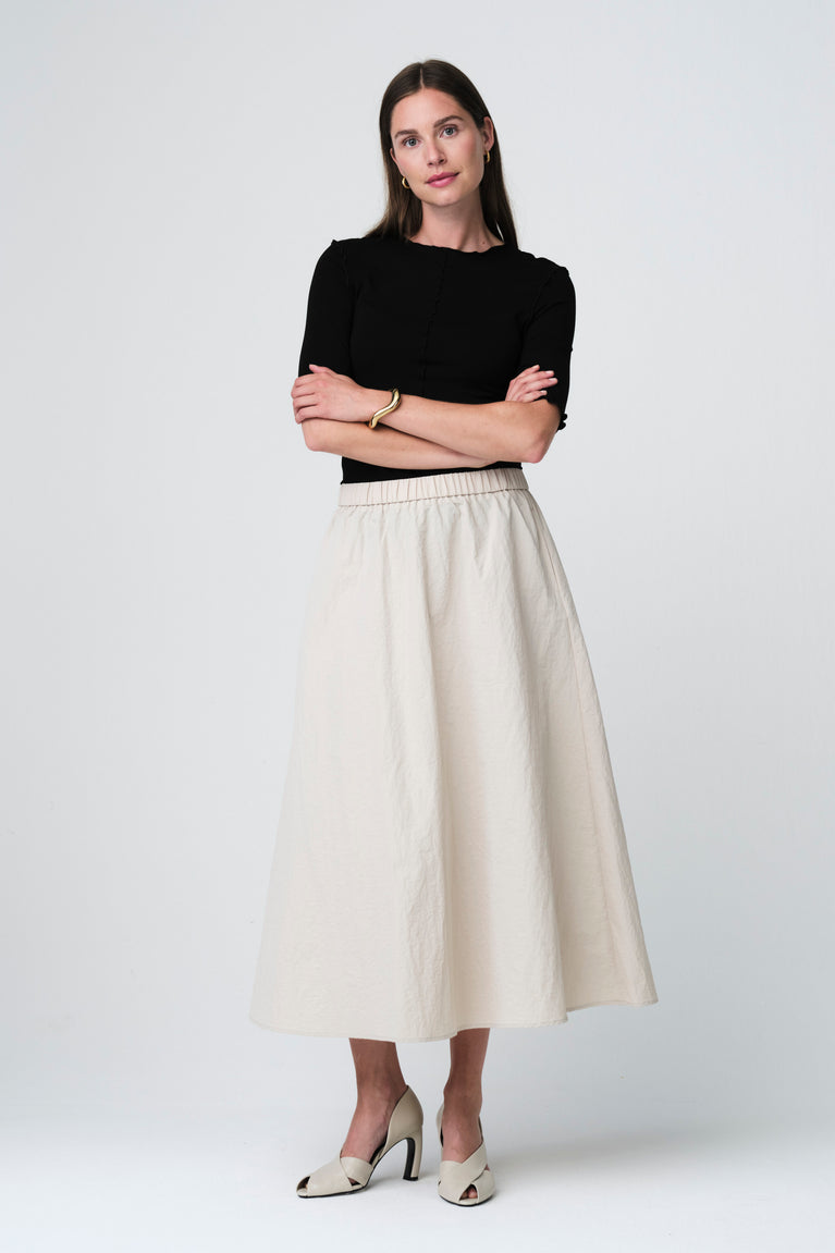 Haruna taffeta skirt | Light Grey