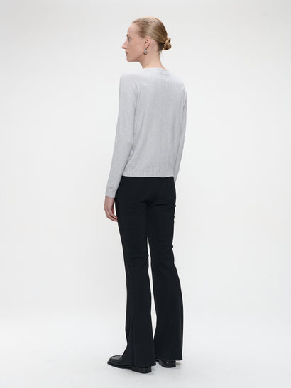 Nadenloze viscose trui NB186 | Grijs