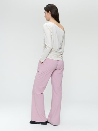 Lidia stretch technical jersey top | Light Sand