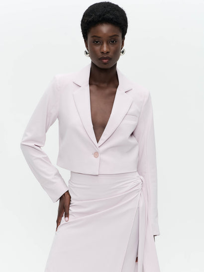Estele Struktur-Jersey-Blazer | Hellpuder